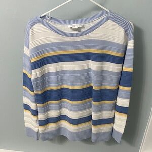 Christopher & Banks Multicolor Striped Crewneck Sweater